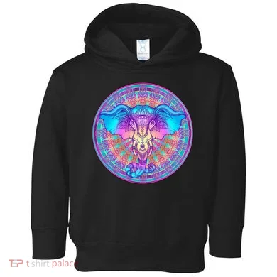 Elephant Mandala Pastel Rainbow Toddler Hoodie