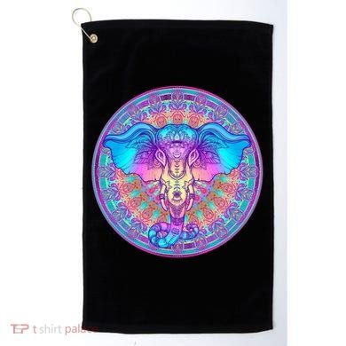 Elephant Mandala Pastel Rainbow Golf Towel