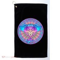 Elephant Mandala Pastel Rainbow Golf Towel thumb 0