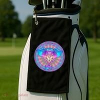 Elephant Mandala Pastel Rainbow Golf Towel thumb 2