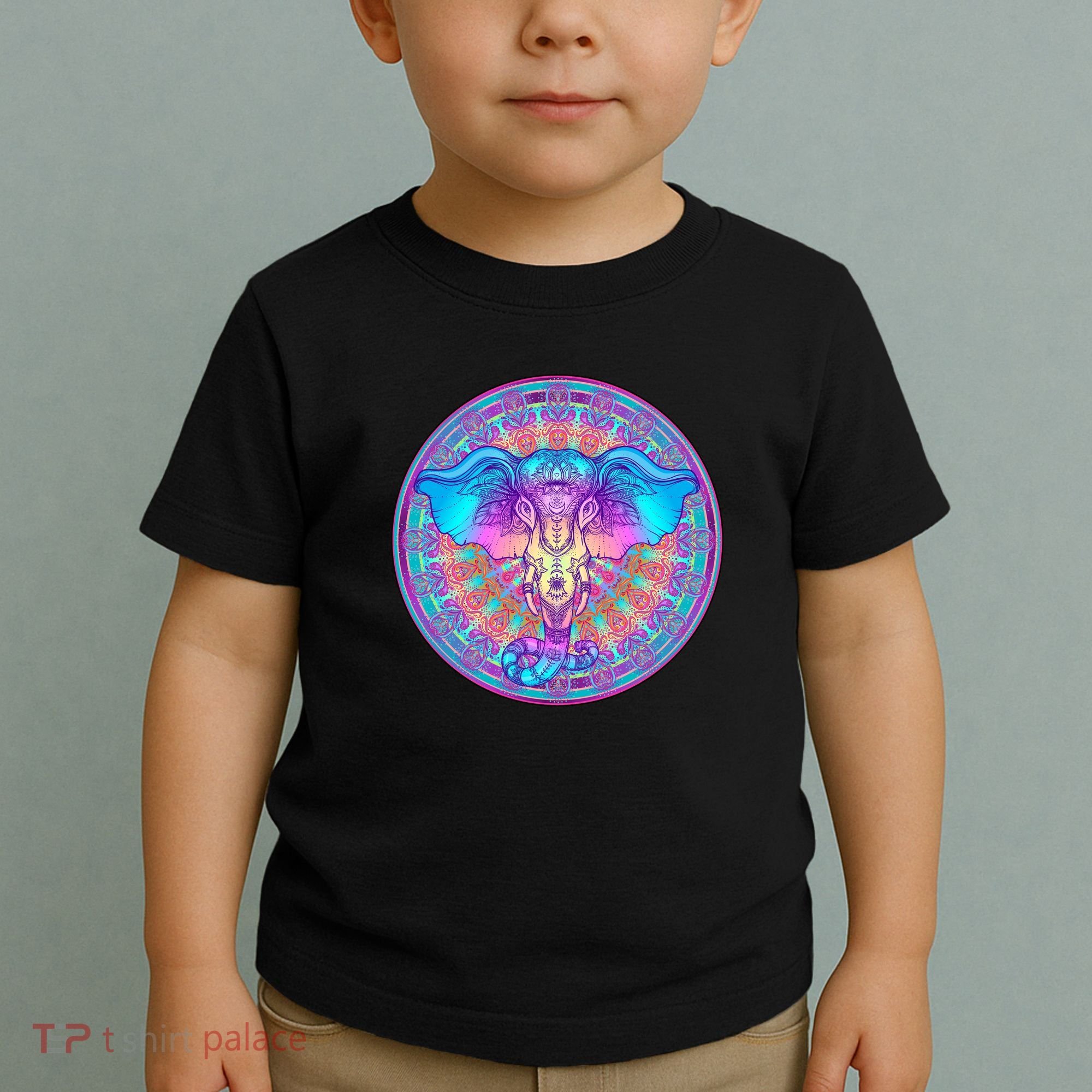 Elephant Mandala Pastel Rainbow Toddler T-Shirt
