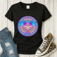Elephant Mandala Pastel Rainbow Women's T-Shirt thumb 3