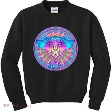 Elephant Mandala Pastel Rainbow Kids Sweatshirt