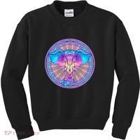 Elephant Mandala Pastel Rainbow Kids Sweatshirt thumb 0