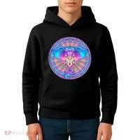Elephant Mandala Pastel Rainbow Kids Hoodie thumb 4