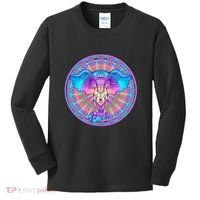 Elephant Mandala Pastel Rainbow Kids Long Sleeve Shirt thumb 0