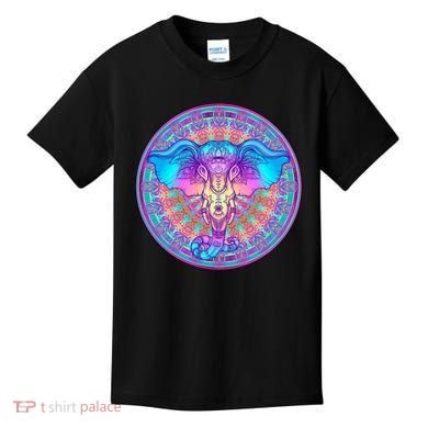 Elephant Mandala Pastel Rainbow Kids T-Shirt