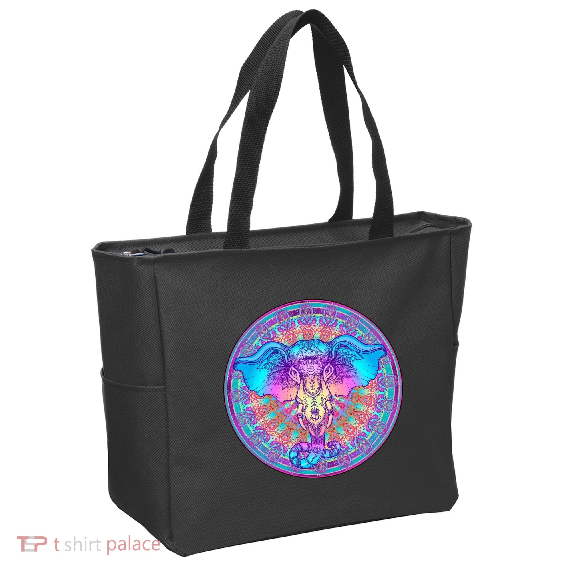 Elephant Mandala Pastel Rainbow Bag