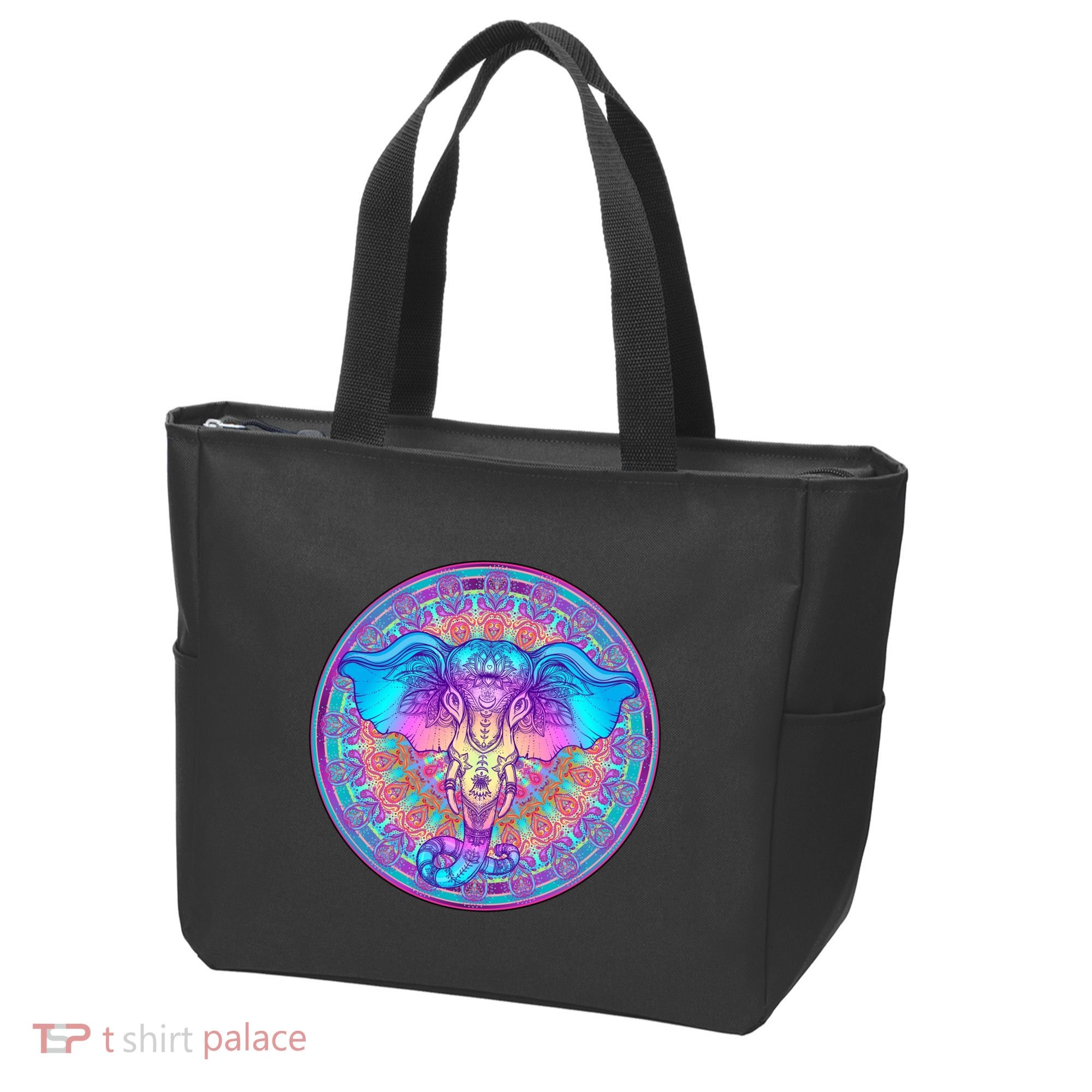 Elephant Mandala Pastel Rainbow Bag