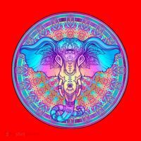 Elephant Mandala Pastel Rainbow Santa Hat thumb 1