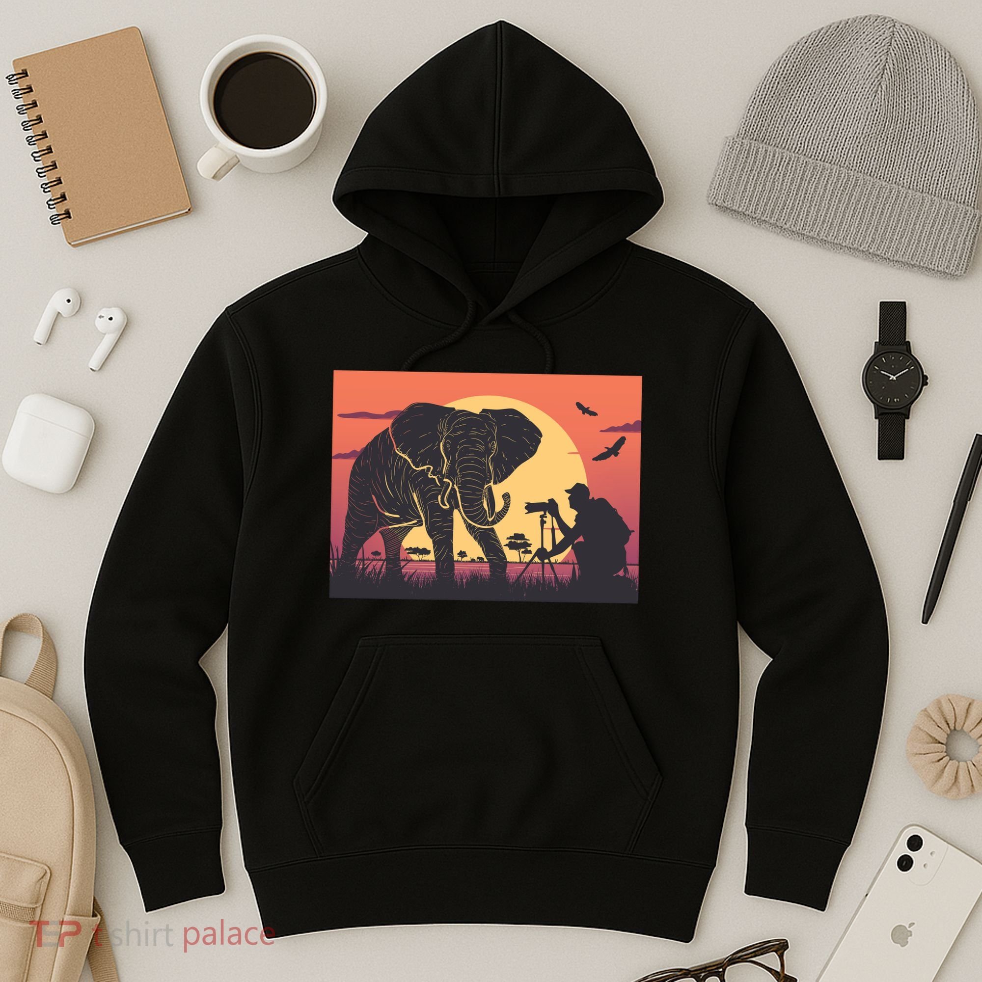 Elephant Photography Hoodie