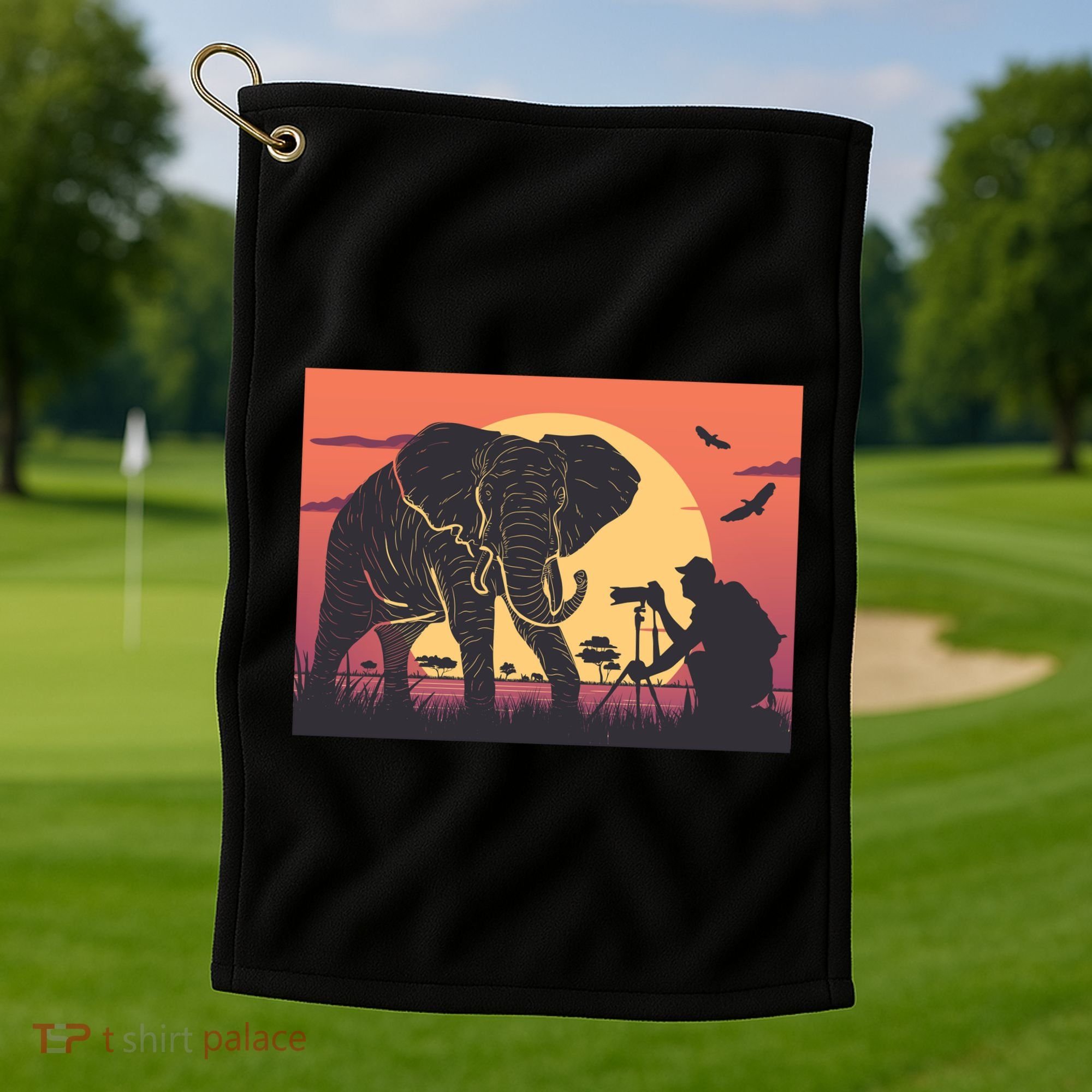 Elephant Photography Golf Towel