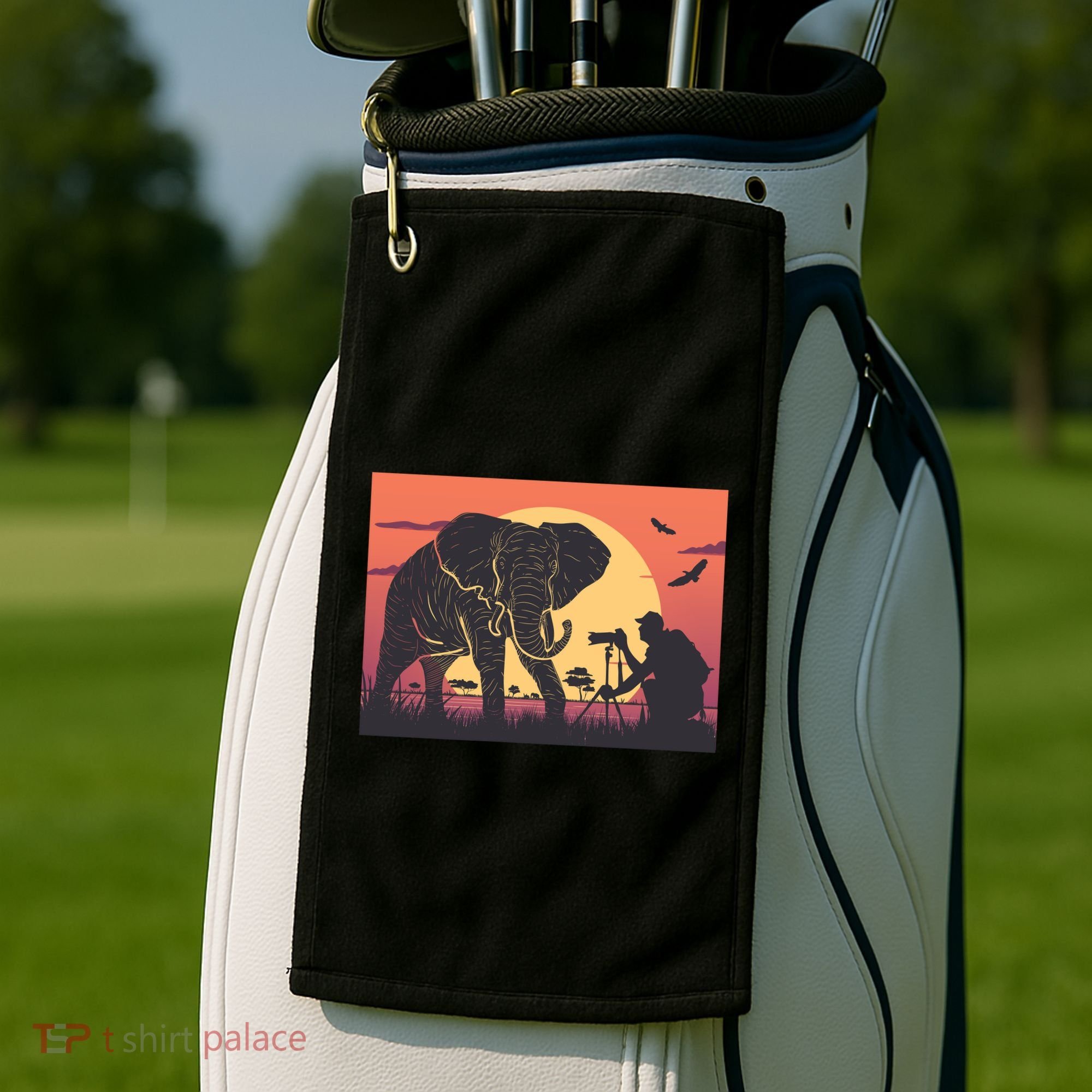 Elephant Photography Golf Towel