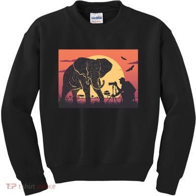 Elephant Photography Kids Sweatshirt