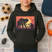 Elephant Photography Kids Hoodie thumb 2