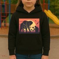 Elephant Photography Kids Hoodie thumb 3