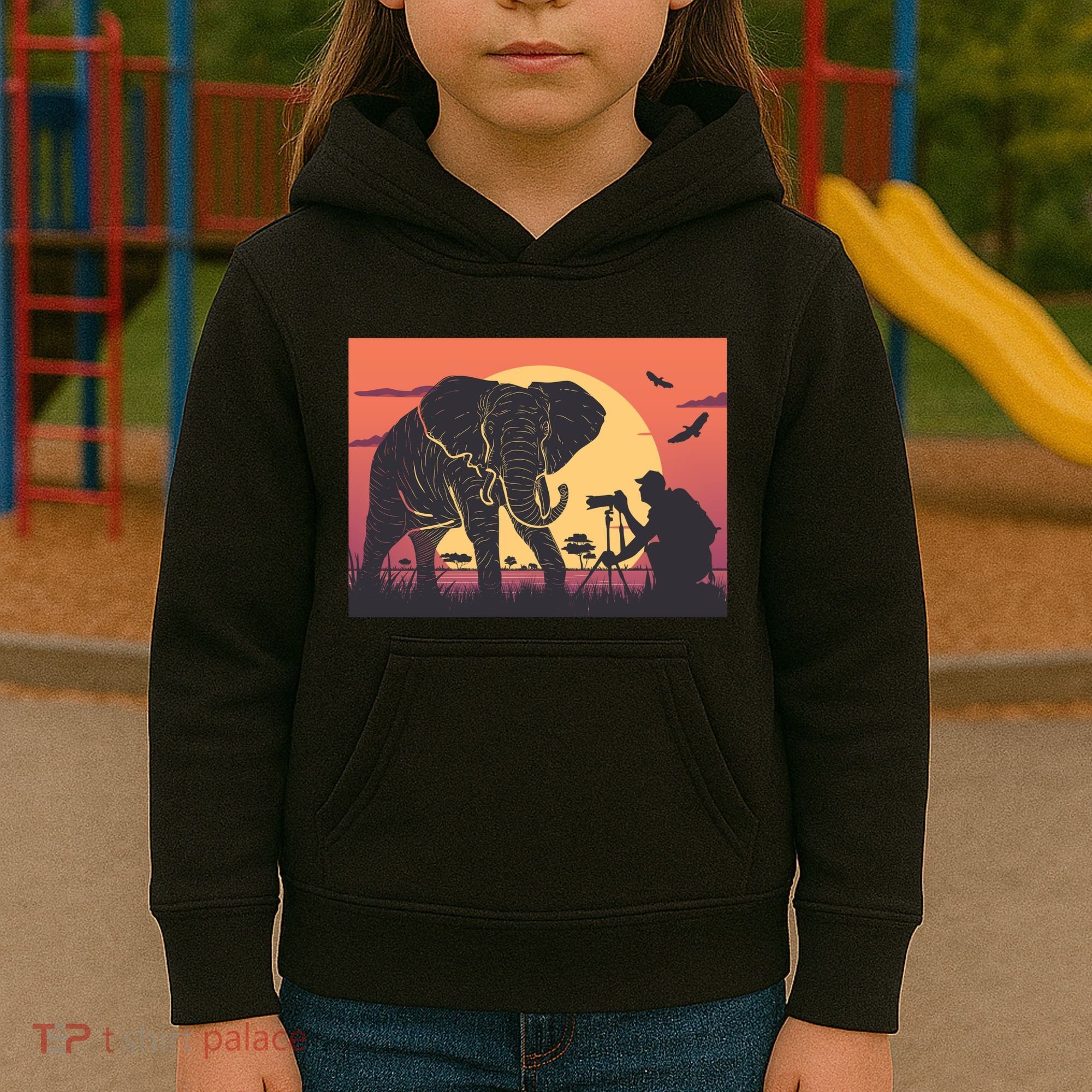 Elephant Photography Kids Hoodie