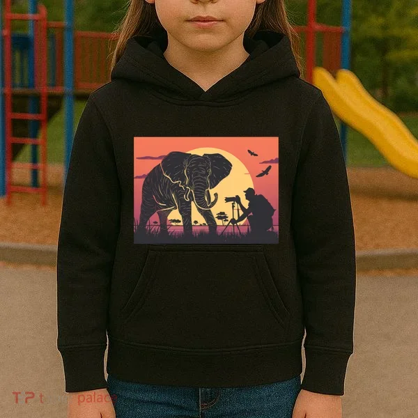 Elephant Photography Kids Hoodie