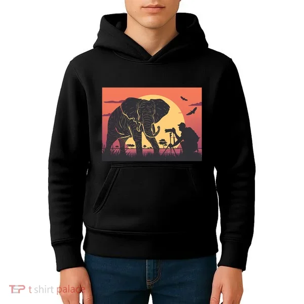 Elephant Photography Kids Hoodie
