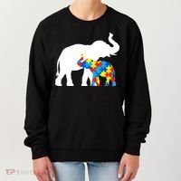 Elephant Puzzle Autism Parents Women's Sweatshirt thumb 0