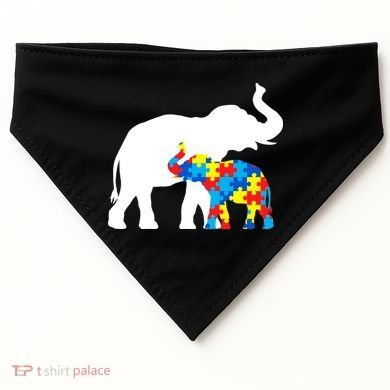 Elephant Puzzle Autism Parents USA-Made Doggie Bandana