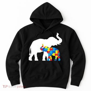 Elephant Puzzle Autism Parents Hoodie