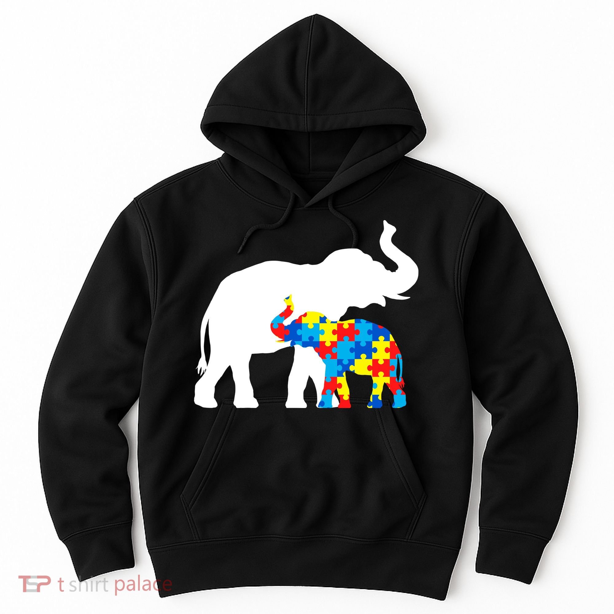 Elephant Puzzle Autism Parents Hoodie