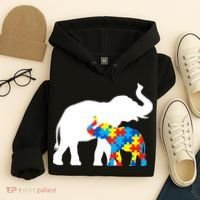 Elephant Puzzle Autism Parents Hoodie thumb 4