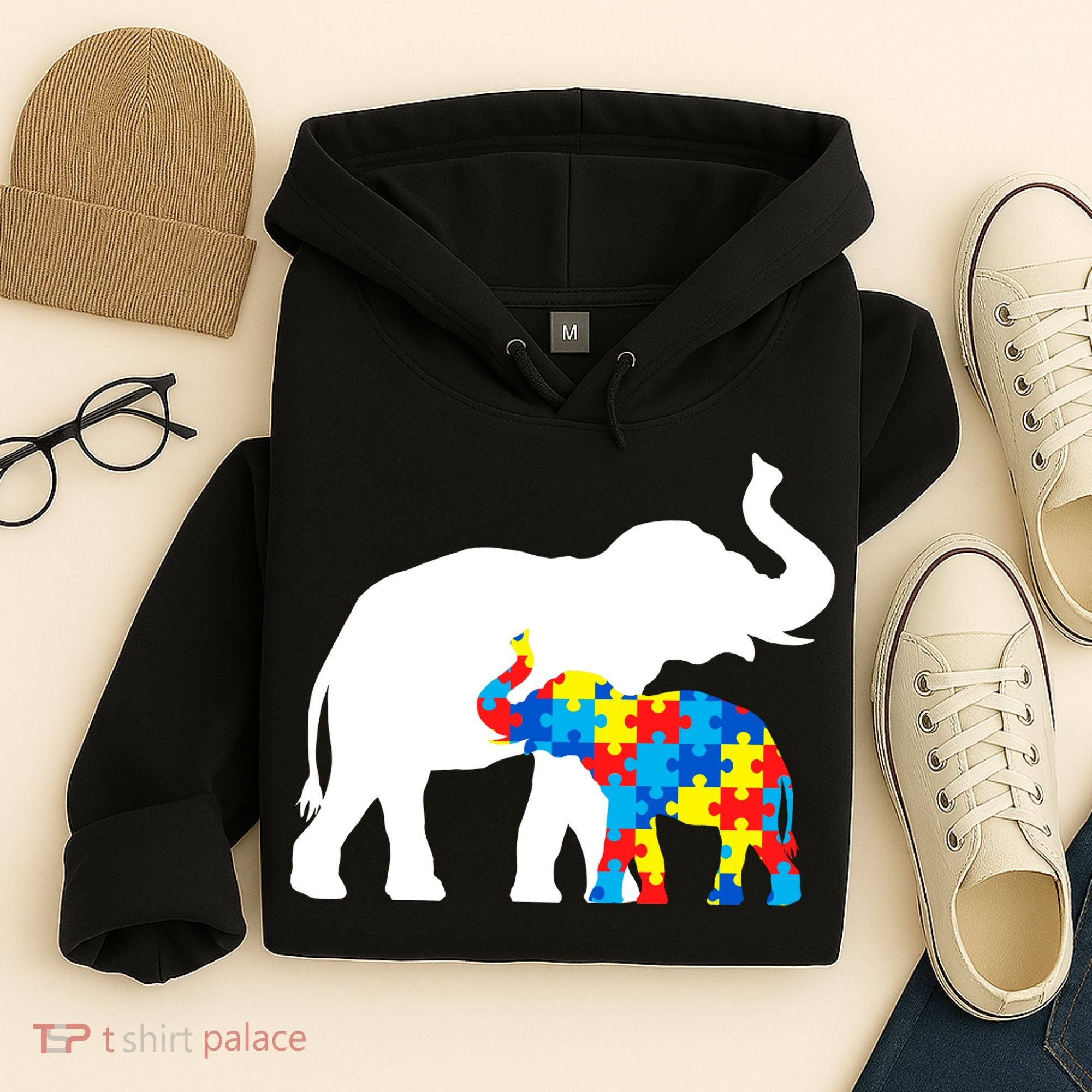 Elephant Puzzle Autism Parents Hoodie