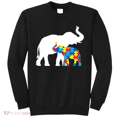 Elephant Puzzle Autism Parents Sweatshirt