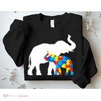 Elephant Puzzle Autism Parents Sweatshirt thumb 2