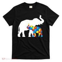 Elephant Puzzle Autism Parents T-Shirt thumb 0