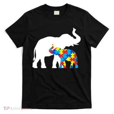 Elephant Puzzle Autism Parents T-Shirt
