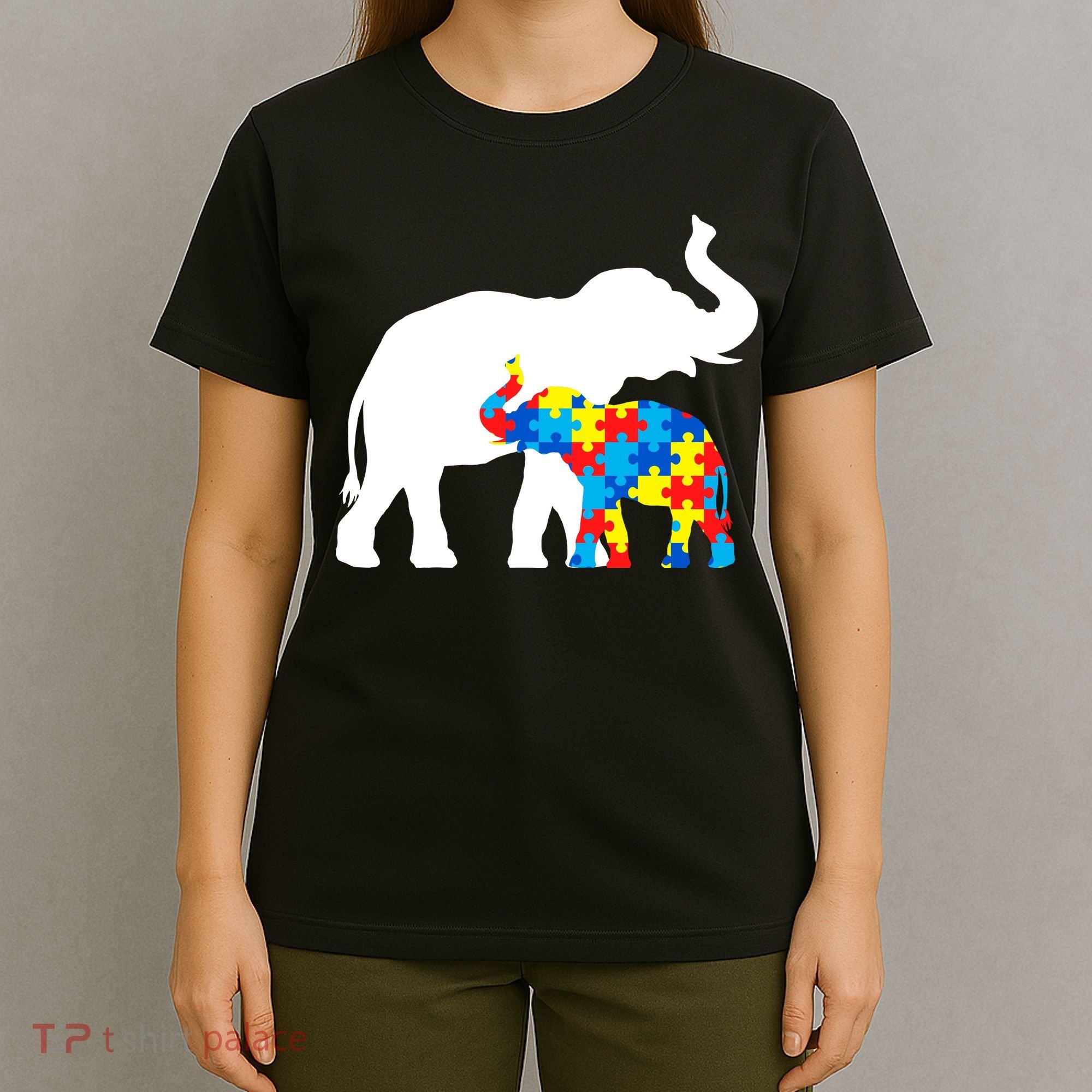 Elephant Puzzle Autism Parents T-Shirt
