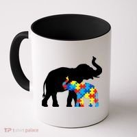 Elephant Puzzle Autism Parents Coffee Mug thumb 0