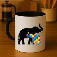 Elephant Puzzle Autism Parents Coffee Mug thumb 4