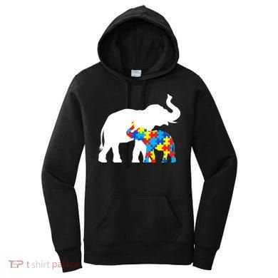 Elephant Puzzle Autism Parents Women's Hoodie