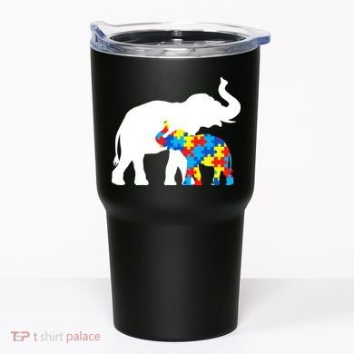 Elephant Puzzle Autism Parents Tumbler