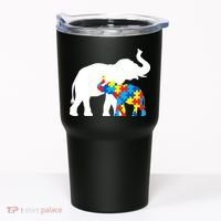 Elephant Puzzle Autism Parents Tumbler thumb 0