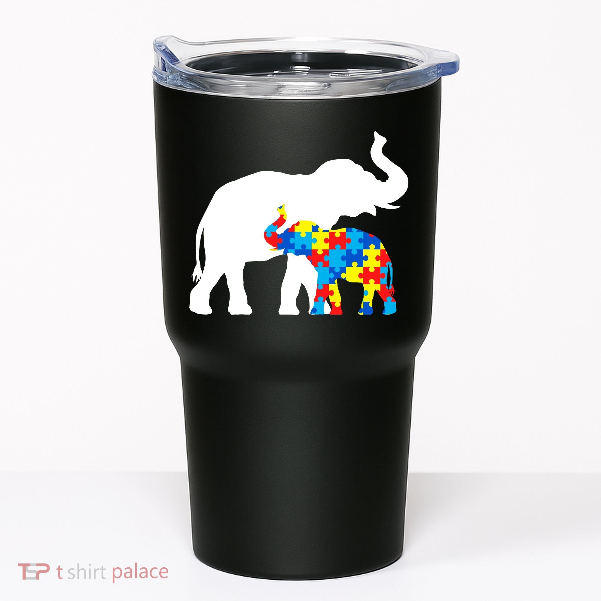 Elephant Puzzle Autism Parents Tumbler