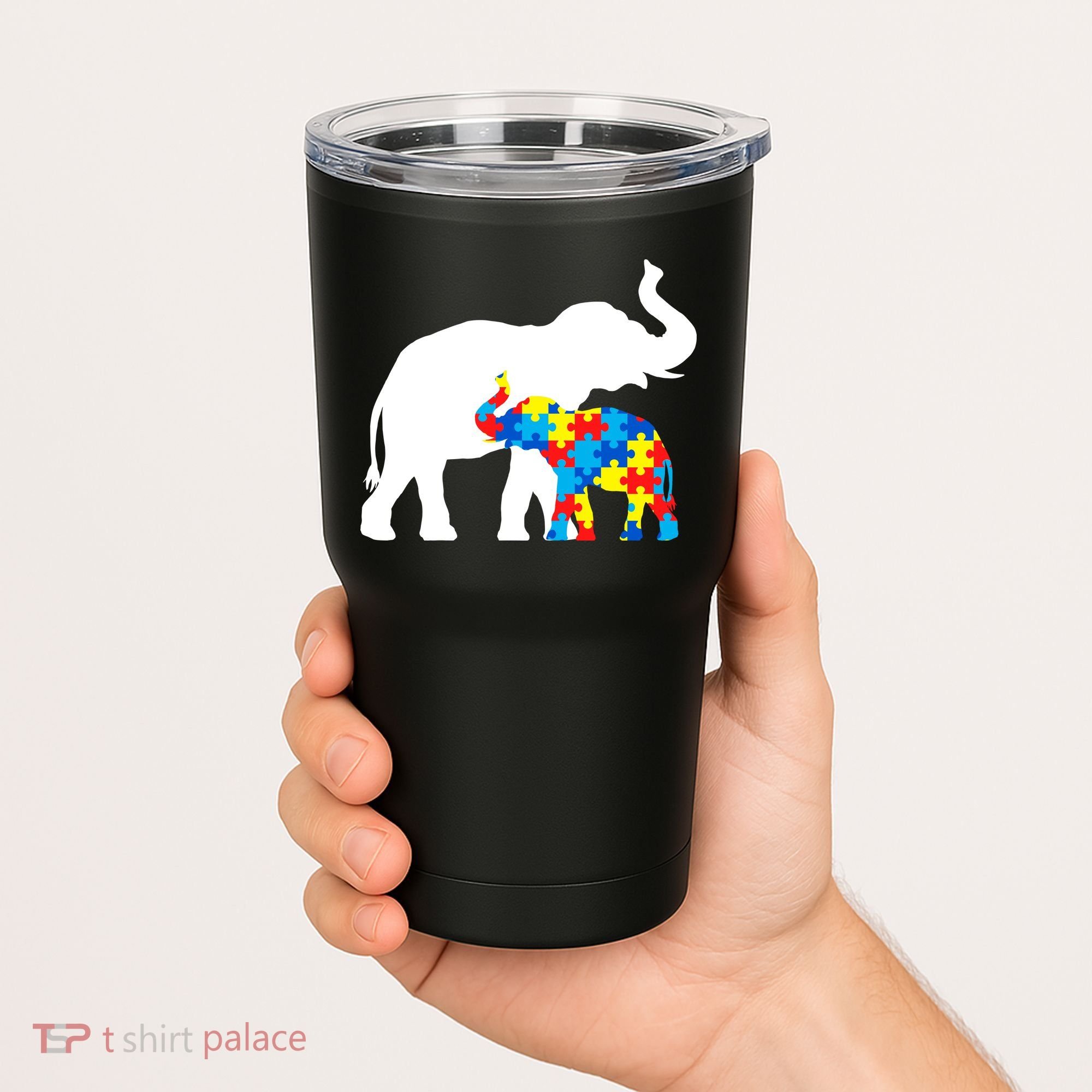 Elephant Puzzle Autism Parents Tumbler