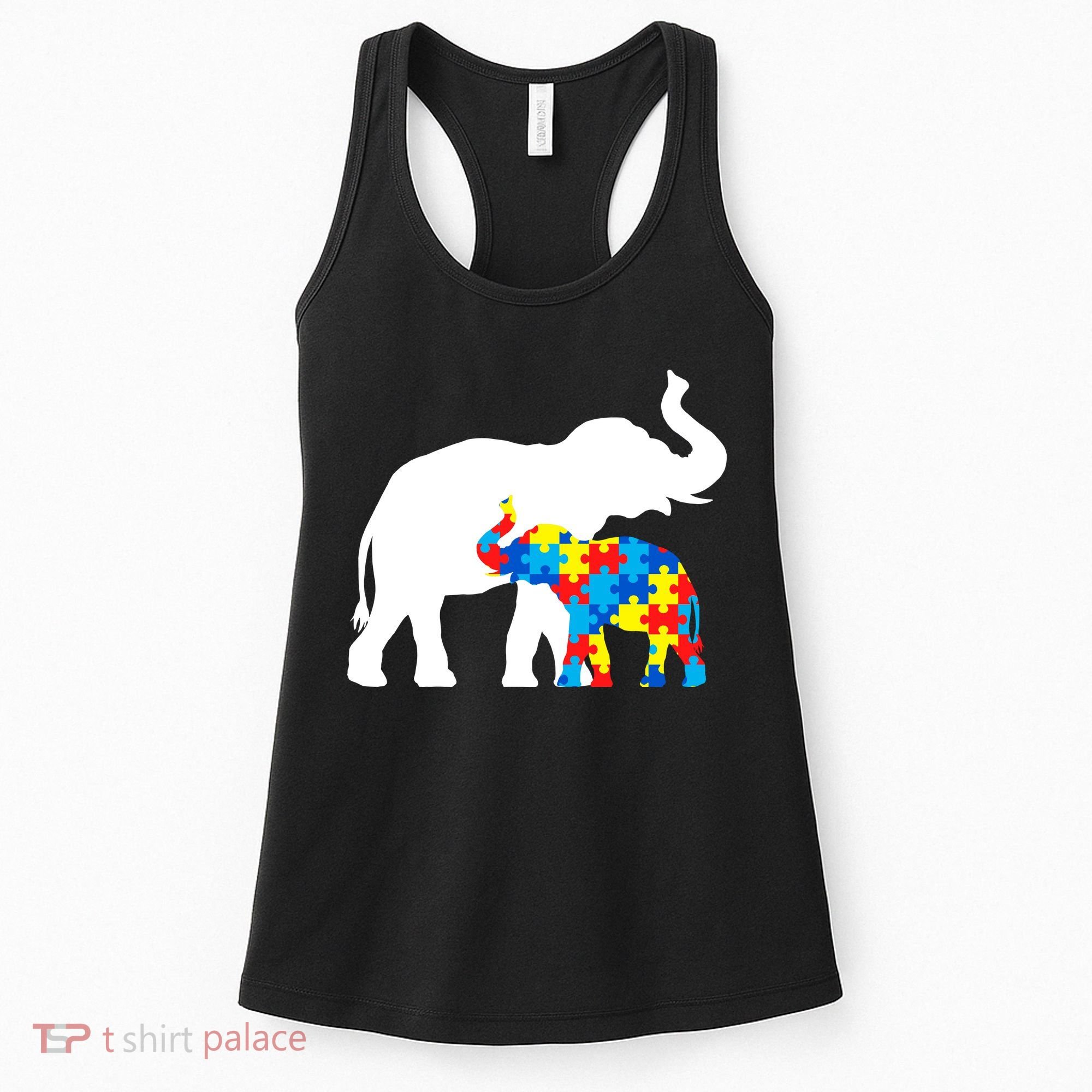 Elephant Puzzle Autism Parents Women's Tank Top
