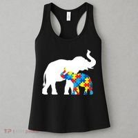 Elephant Puzzle Autism Parents Women's Tank Top thumb 3