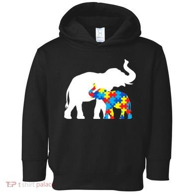 Elephant Puzzle Autism Parents Toddler Hoodie