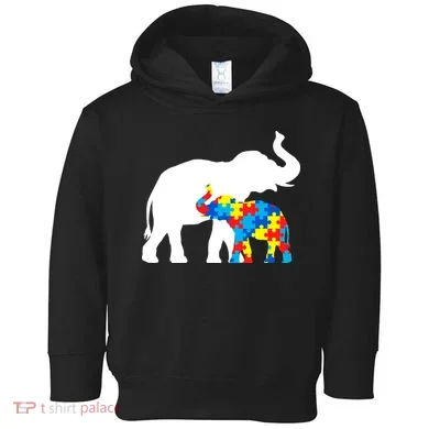 Elephant Puzzle Autism Parents Toddler Hoodie