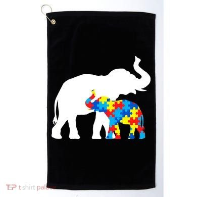 Elephant Puzzle Autism Parents Golf Towel