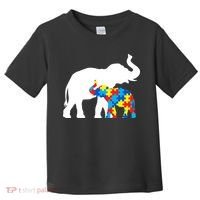 Elephant Puzzle Autism Parents Toddler T-Shirt thumb 0