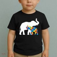 Elephant Puzzle Autism Parents Toddler T-Shirt thumb 2