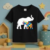 Elephant Puzzle Autism Parents Toddler T-Shirt thumb 3