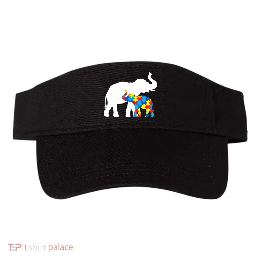 Elephant Puzzle Autism Parents Visor
